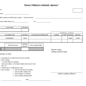 Trvalý příkaz k úhradě