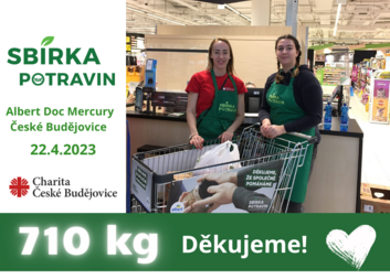 Charita České Budějovice má za sebou další úspěšné kolo sbírky potravin