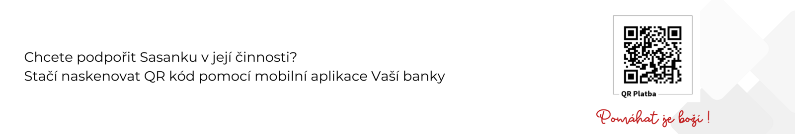 QR kódy služeb - Sasanka