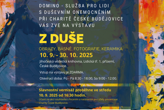 Výstava Z DUŠE - obrazy, básně, keramika